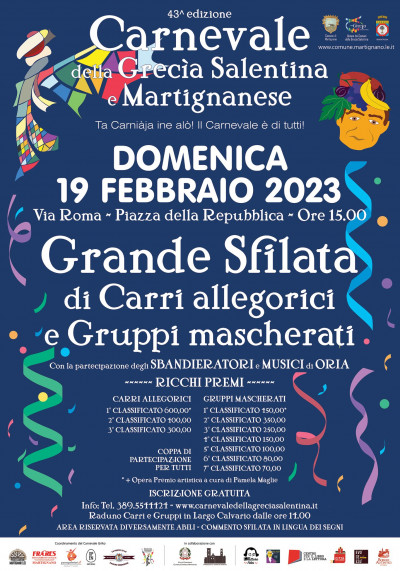 43^ Edizione Carnevale della Grecìa Salentina e Martignanese