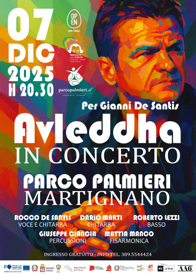 Per Gianni De Santis  AVLEDDHA IN CONCERTO  Parco Palmieri - Martignano  Dome...