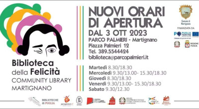 BIBLIOTECA COMMUNITY LIBRARY Biblioteca della Felicità - Nuovi Orari d...