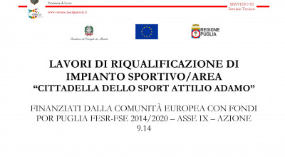 Lavori di riqualificazione impianto sportivo Attilio Adamo.