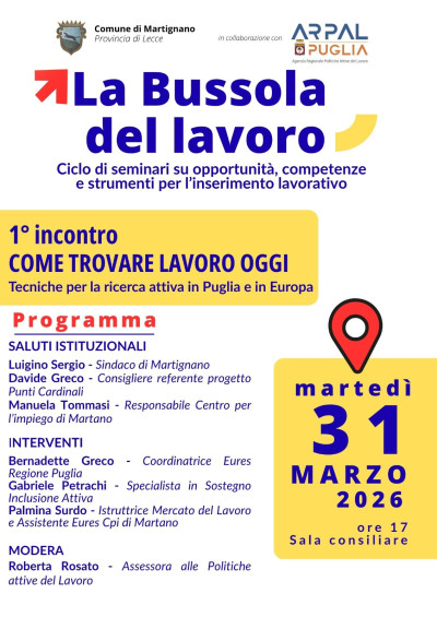 La bussola del lavoro - Ciclo di seminari su opportunit&agrave;, competenze e...